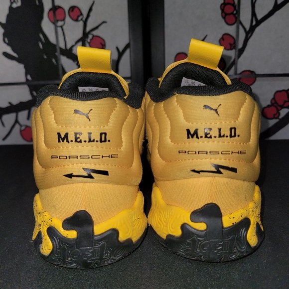 Puma Porche X  Yellow and Black Sneakers - Picture 4 of 7